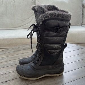 The North Face Black Winter & Rain Boots with Faux Fur Lining